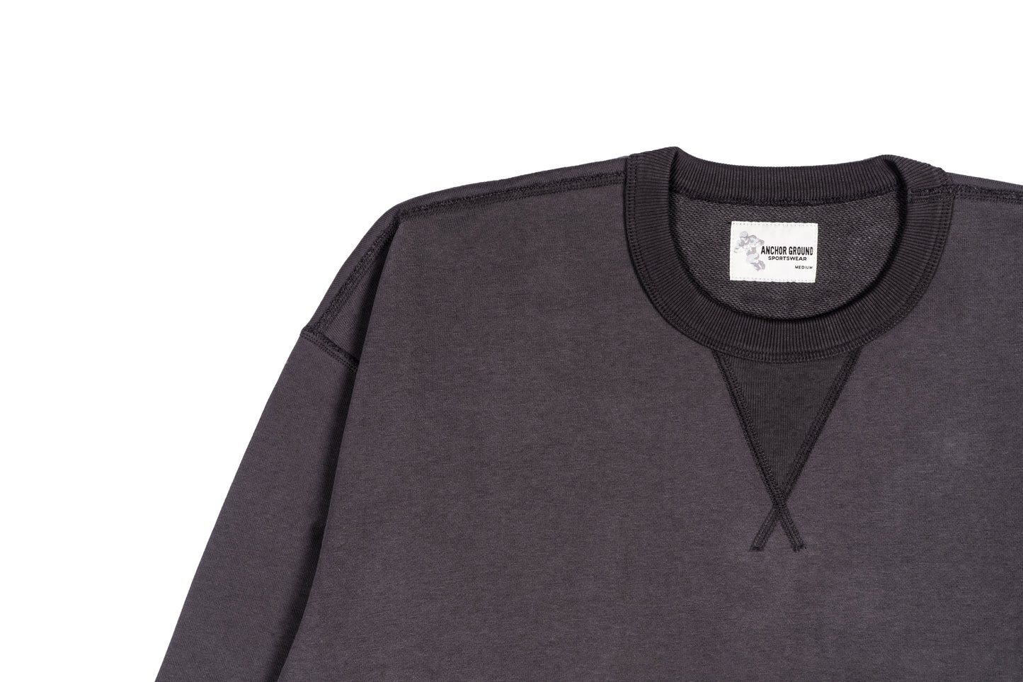 Single-V Crewneck Sweatshirt - Charcoal