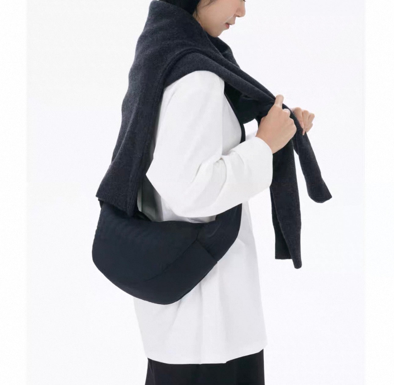 Clout Cloud Soft Nylon Cross Body Bag Navy