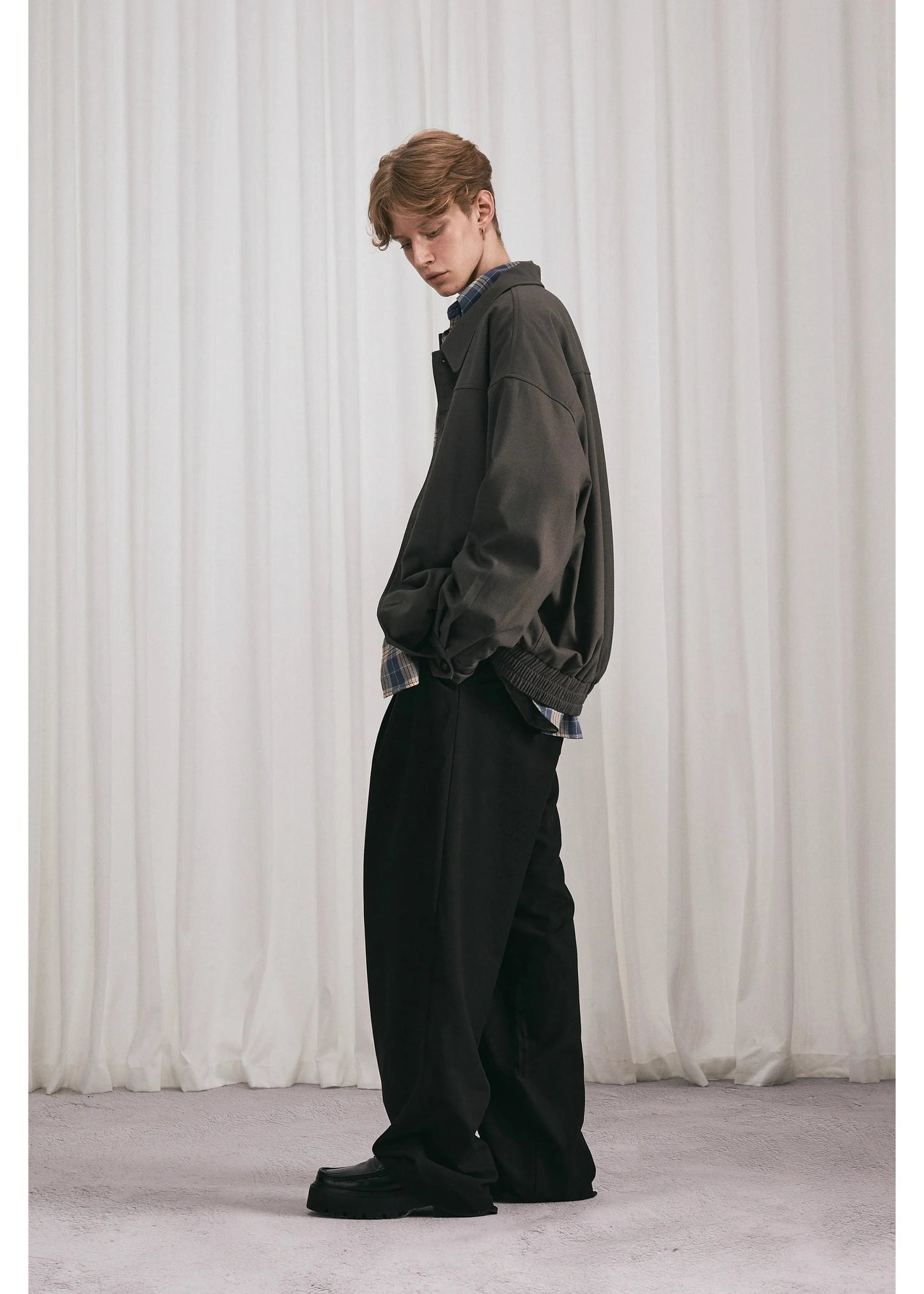 Essential Pleated Wide Leg Trousers - Black
