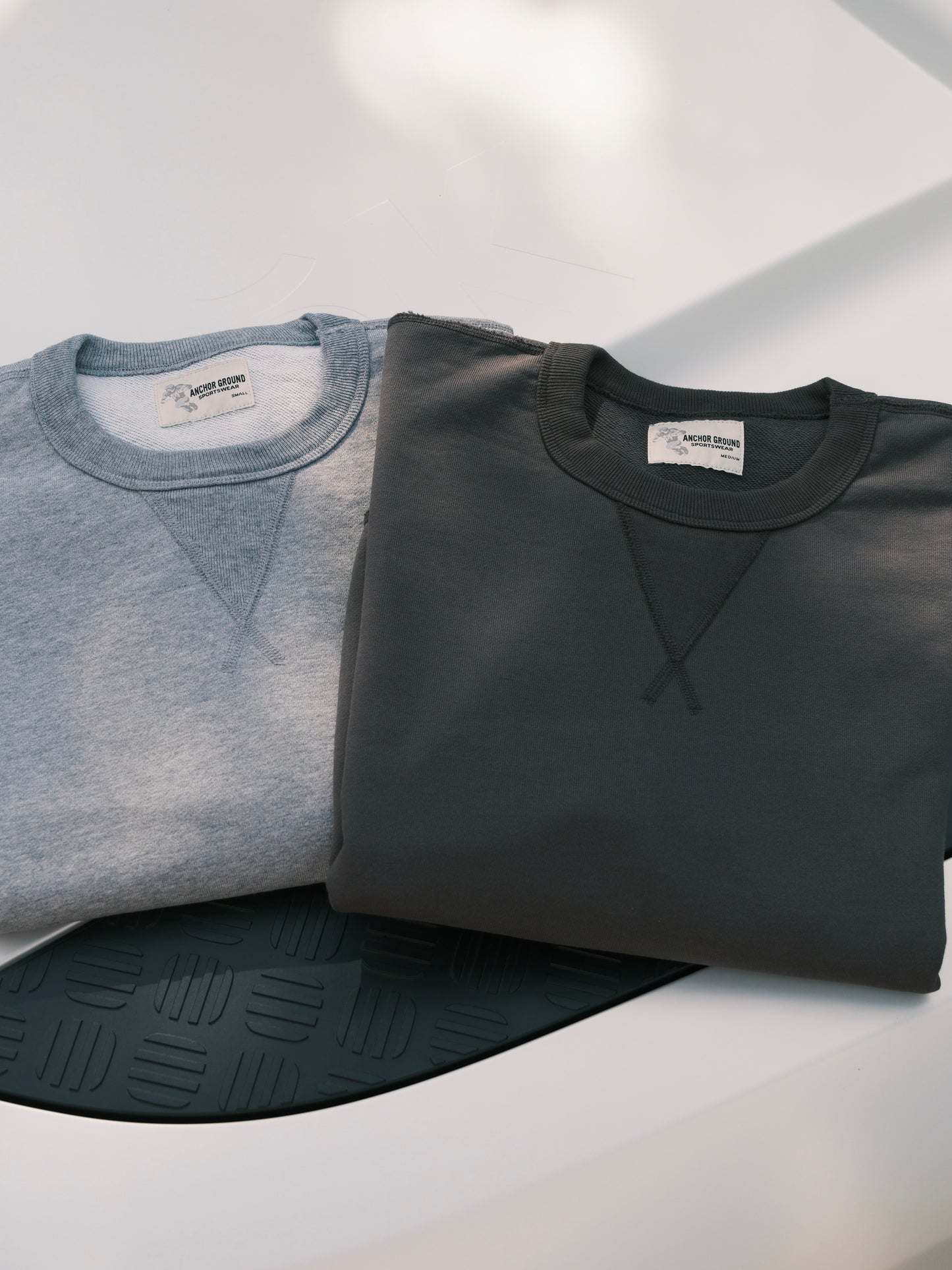 Single-V Crewneck Sweatshirt - Charcoal