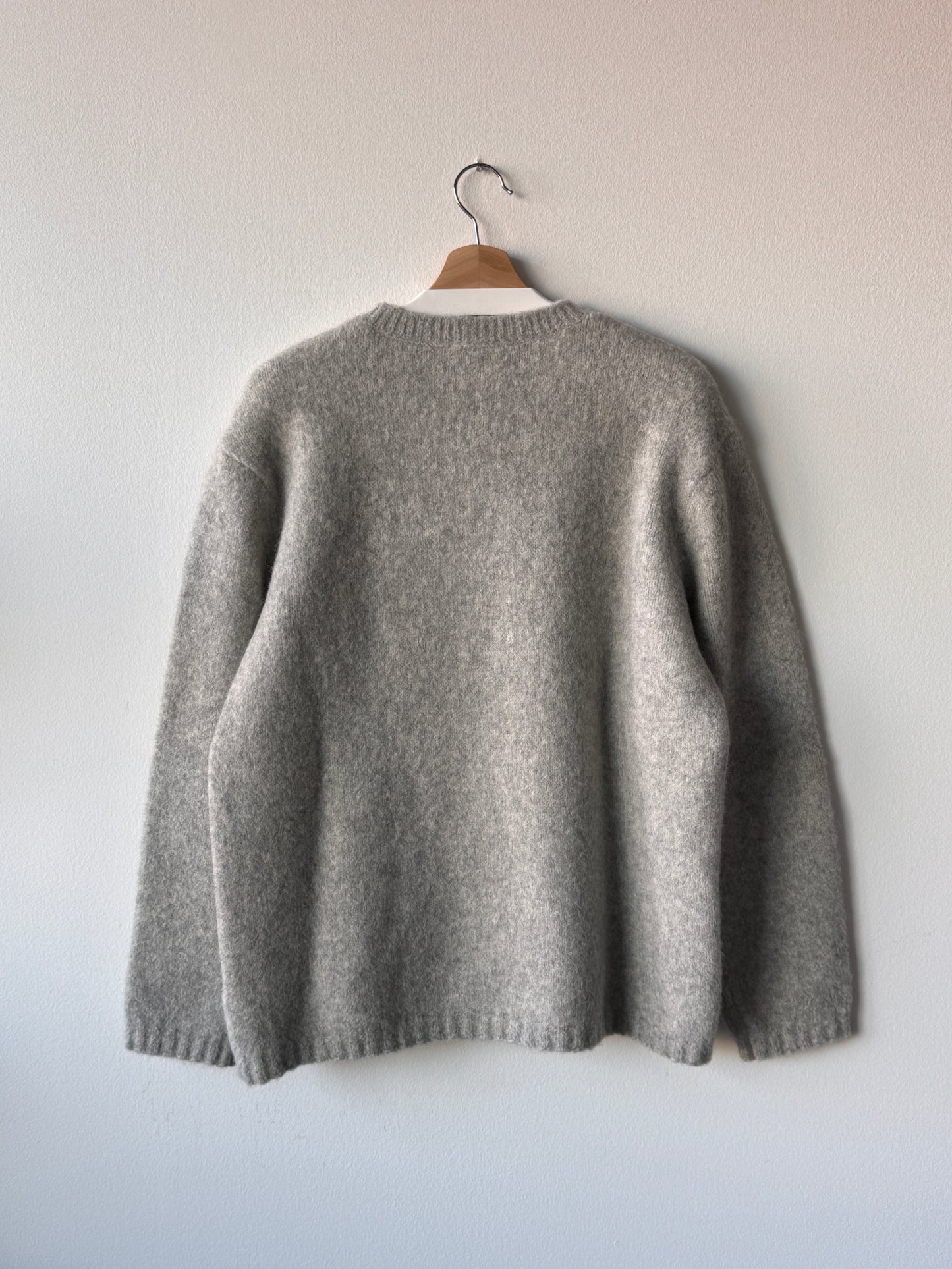 Holy Men Super Soft Wool Sweater Light Grey (Size: Medium)
