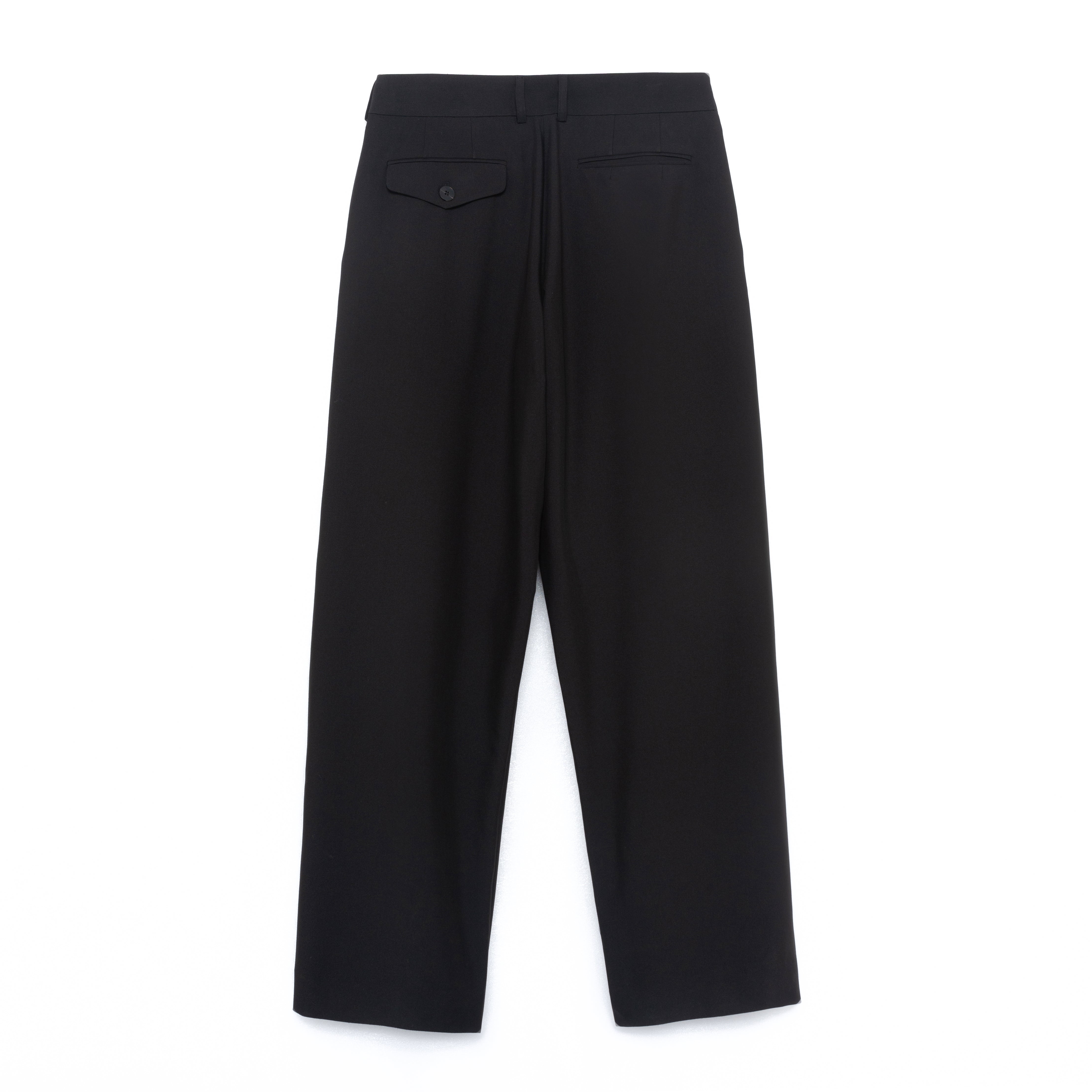 Essential Pleated Wide Leg Trousers - Black