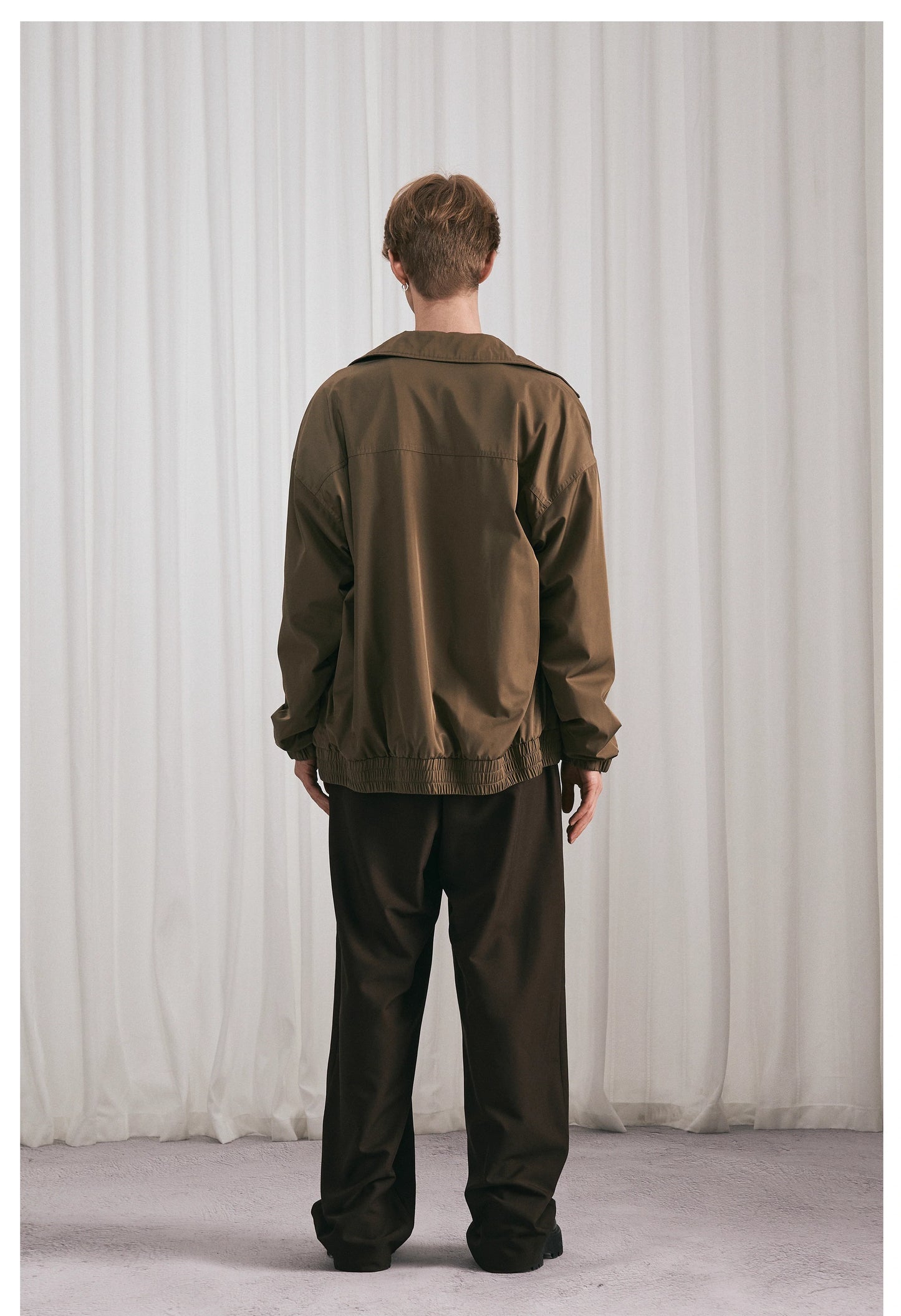 Essential Pleated Wide Leg Trousers - Brown