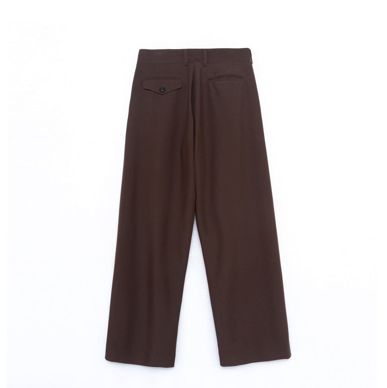 Essential Pleated Wide Leg Trousers - Brown