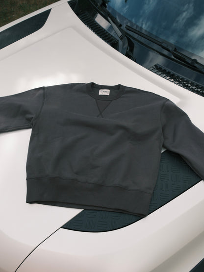 Single-V Crewneck Sweatshirt - Charcoal