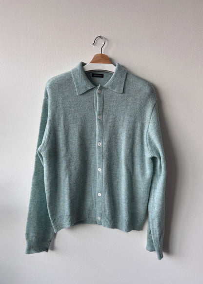 HUNTINGOLD Mohair Knit Polo Sweater (Size: Small)
