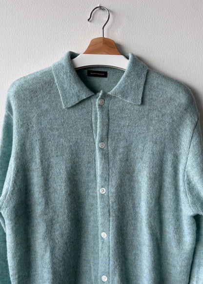 HUNTINGOLD Mohair Knit Polo Sweater (Size: Small)