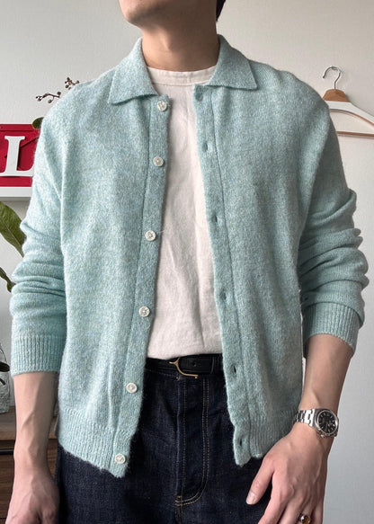 HUNTINGOLD Mohair Knit Polo Sweater (Size: Small)