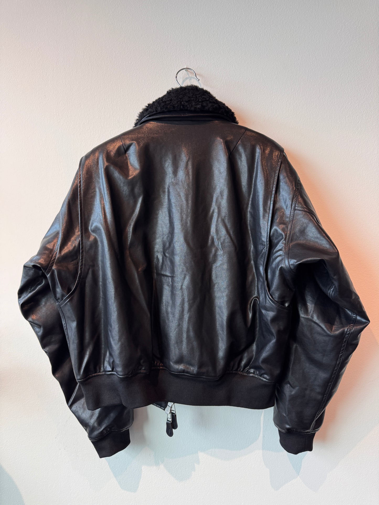 LAID-BACK LOOM FAUX LEATHER Jacket (Size: L)