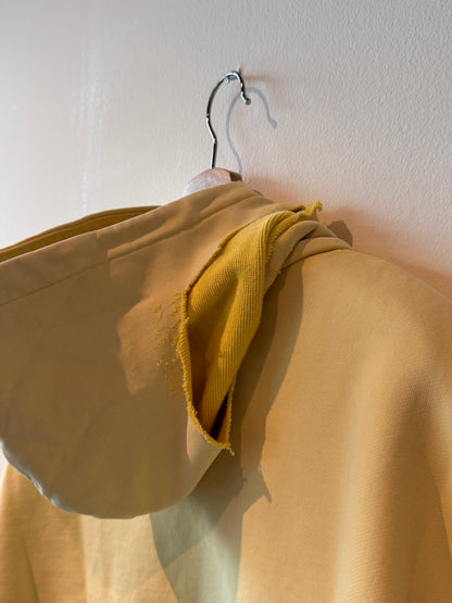 AZUL MARINO Yellow Distressed Heavyweight Hoodie (Size: M)