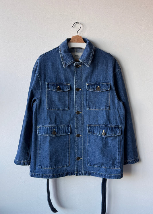 MONODY SILHOUETTE Denim Hunting Jacket Indigo Blue (Size: Medium)