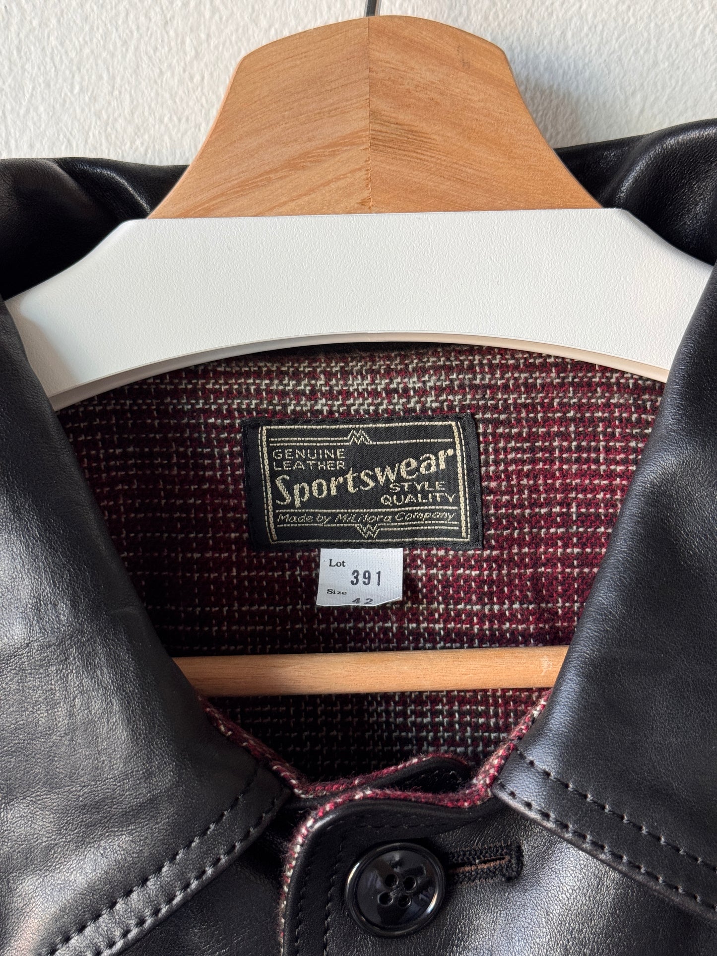 Militora Horsehide Leather Car Coat Black (Size: Medium)