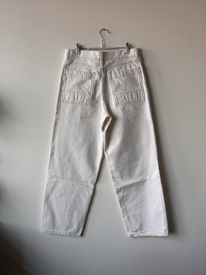COS Off-White Wide Leg Jeans (Size: 29)