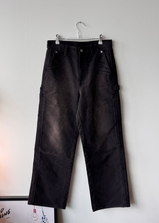 AZUL MARINO Moleskin Carpenter Pants Washed Black (Size: 31)