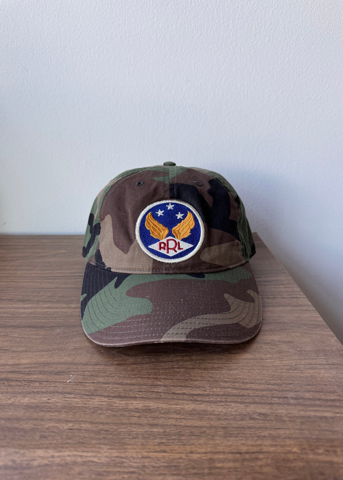 RRL Winged-Logo Camo Ball Cap