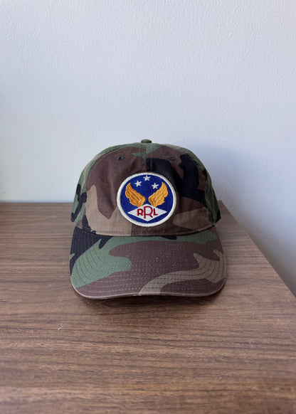 RRL Winged-Logo Camo Ball Cap