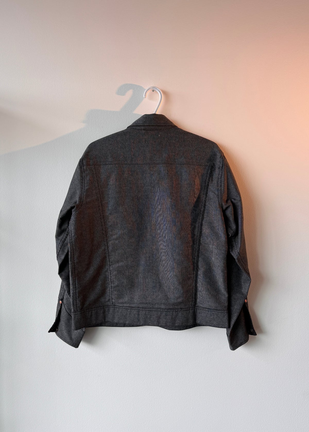 WYTHE Japanese Wabash Stripe Moleskin Ranch Jacket - Charcoal Smoke (Size: L)