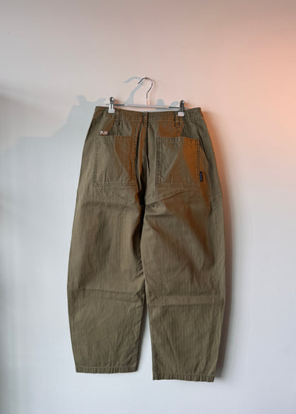 Porter James herringbone Fatigue Pants  (Size: M fits like 31)