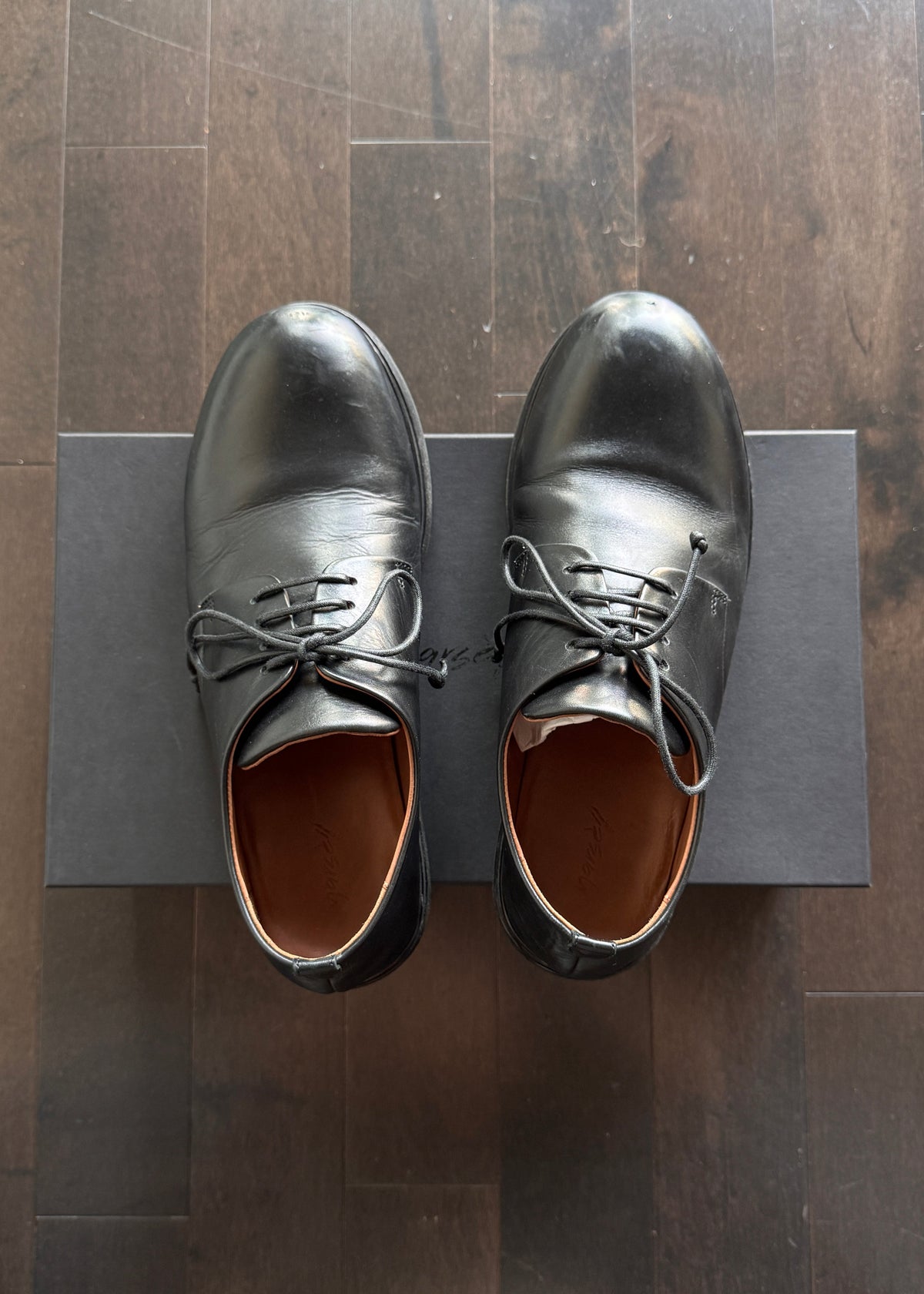 MARSÈLL Zucca Zeppa Black Derby Shoes (Size 41)