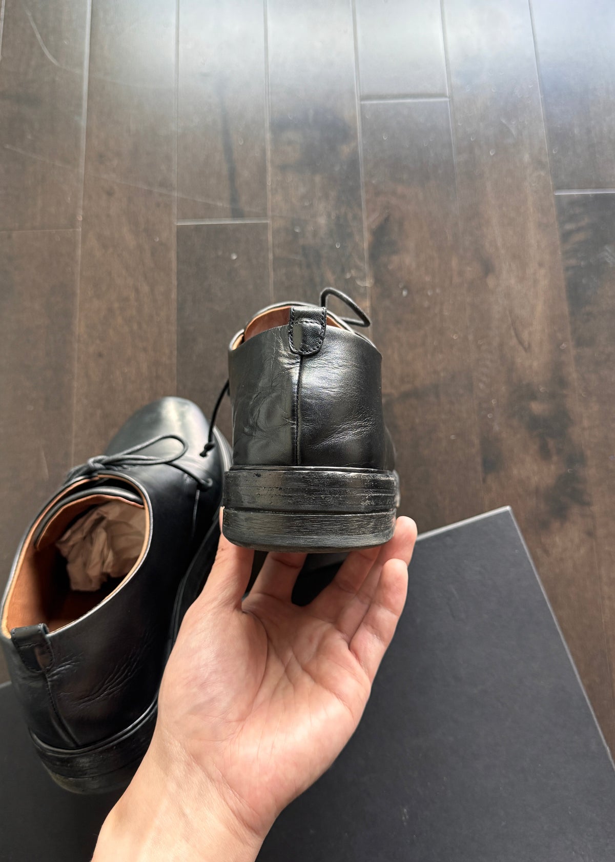 MARSÈLL Zucca Zeppa Black Derby Shoes (Size 41)