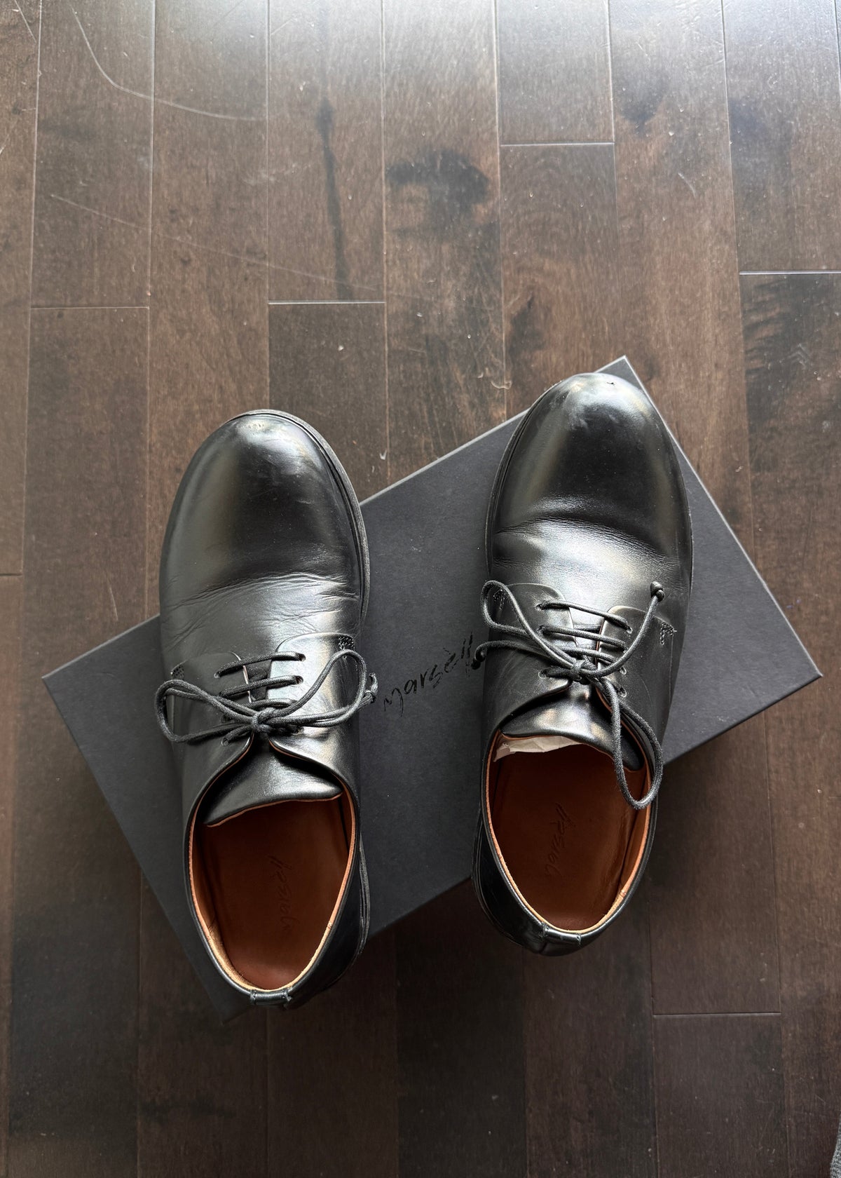 MARSÈLL Zucca Zeppa Black Derby Shoes (Size 41)