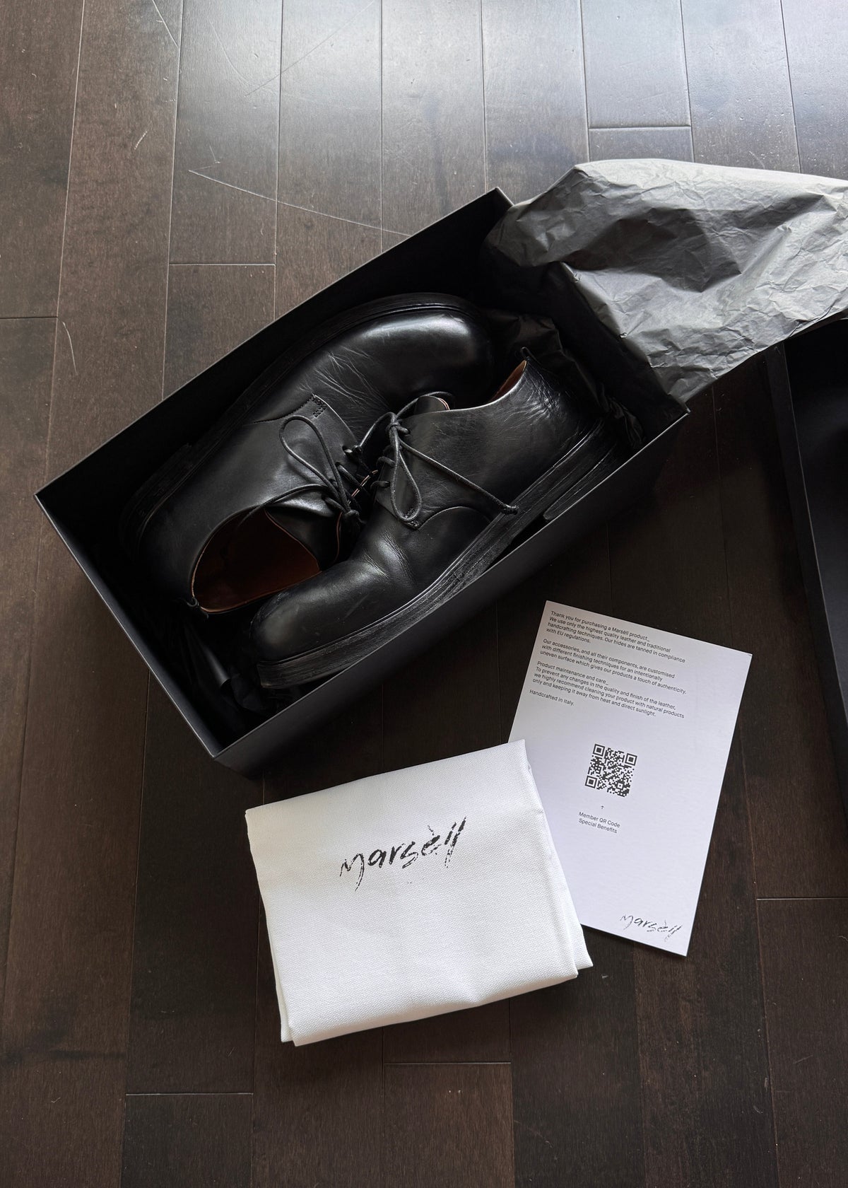 MARSÈLL Zucca Zeppa Black Derby Shoes (Size 41)
