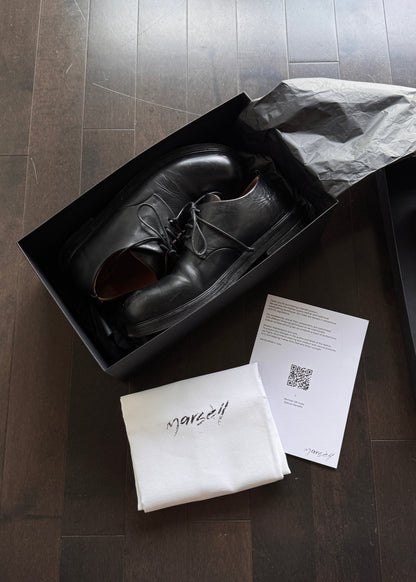 MARSÈLL Zucca Zeppa Black Derby Shoes (Size 41)