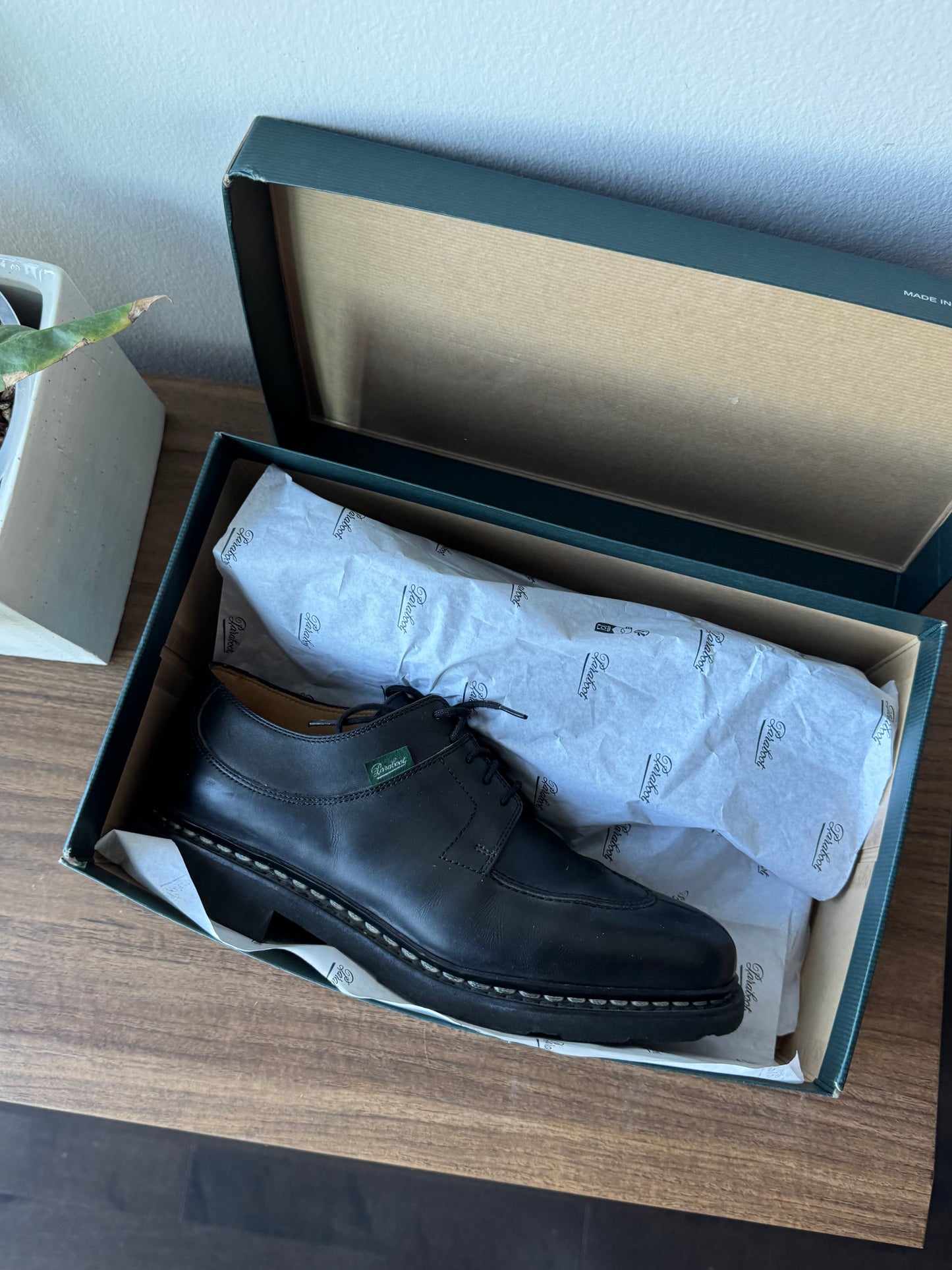 Paraboot Lace Up Avignon Derby Black (UK 7.5)