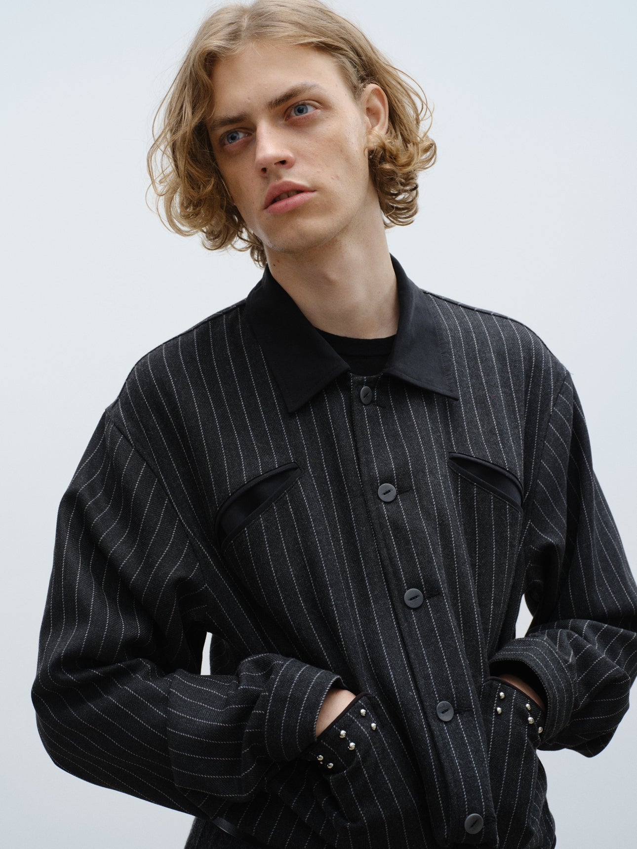 Pinstripe Wool Western Jacket