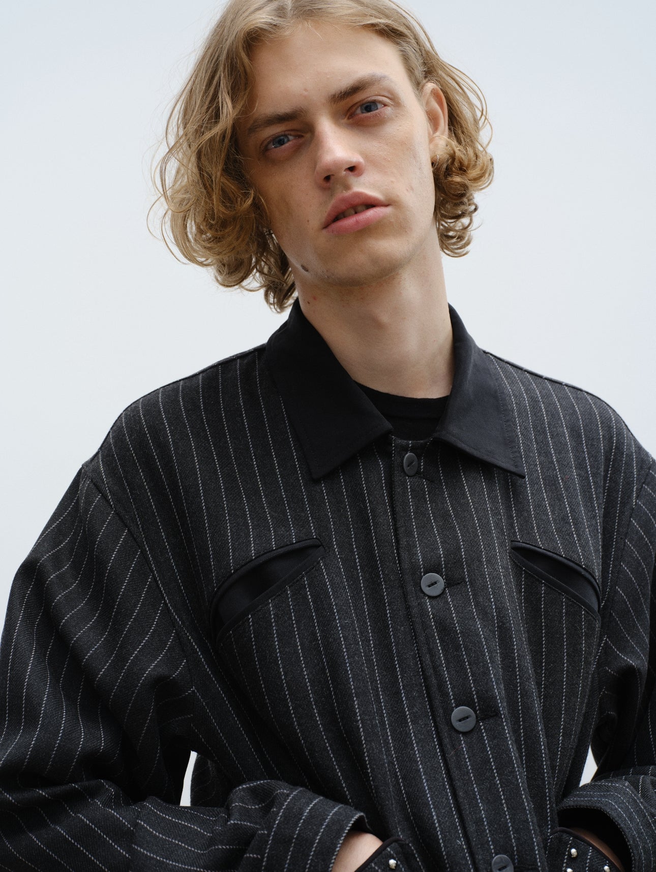 Pinstripe Wool Western Jacket