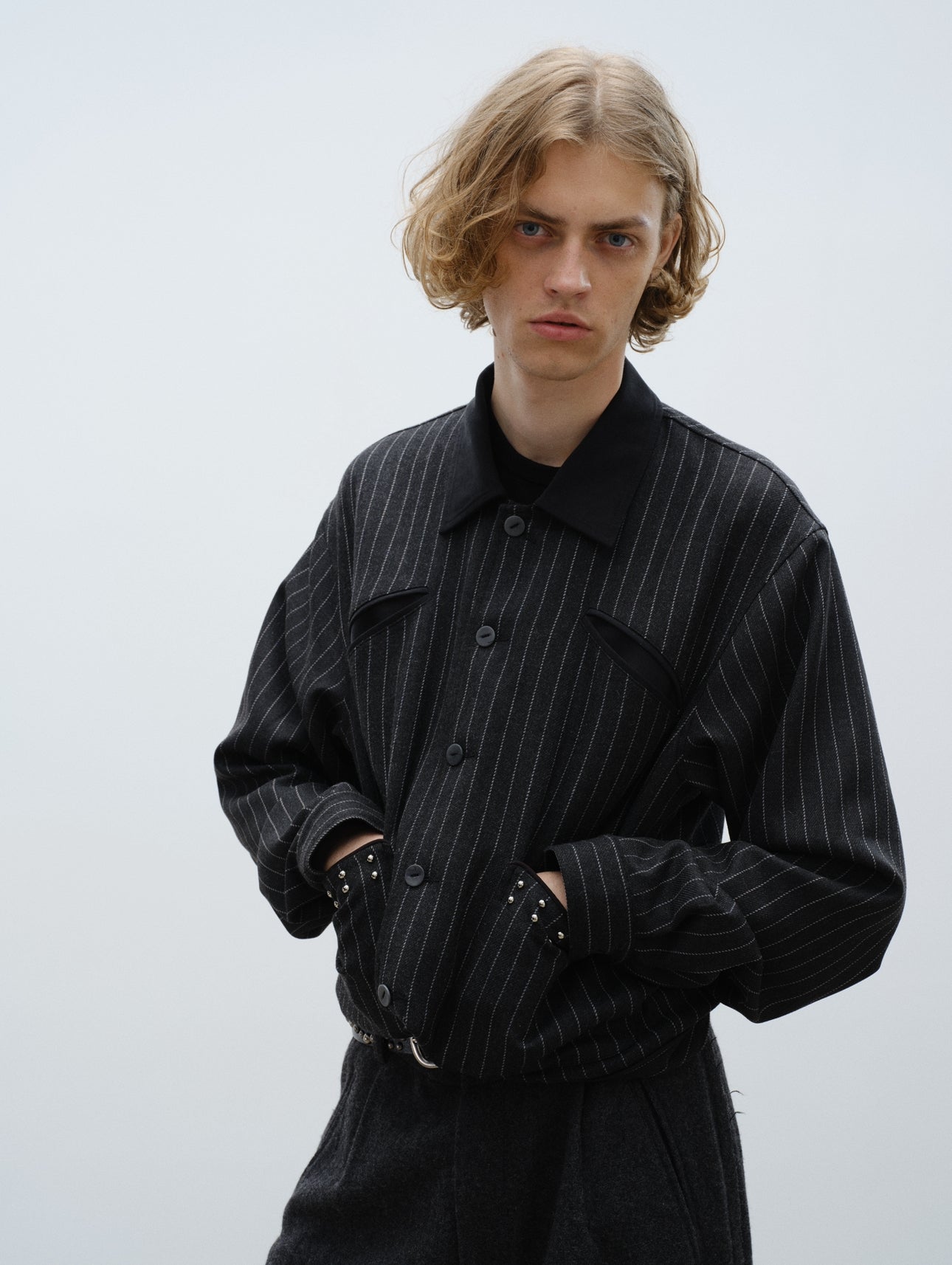 Pinstripe Wool Western Jacket