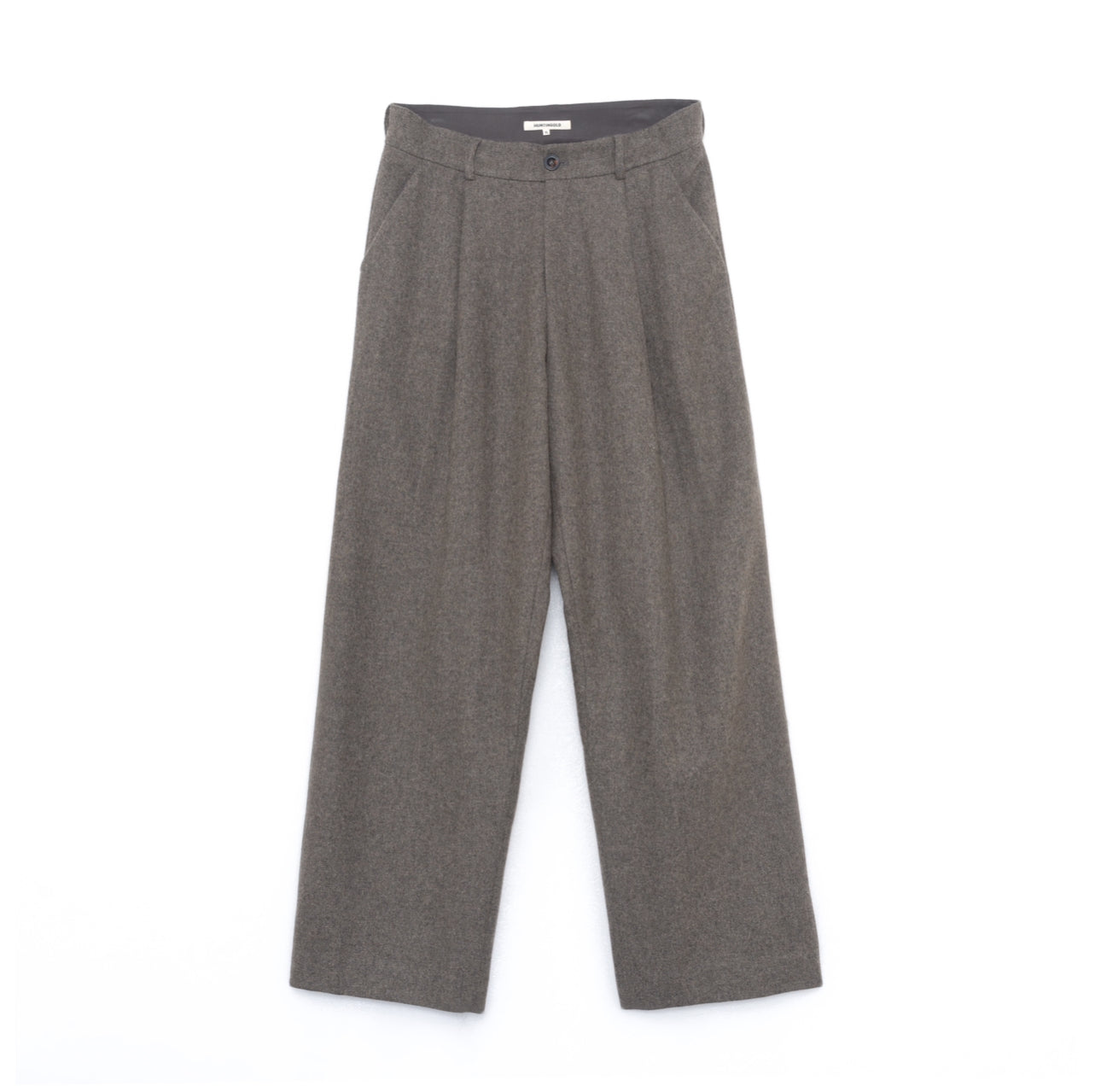 Essential Pleated Wide Leg Trousers - Wool